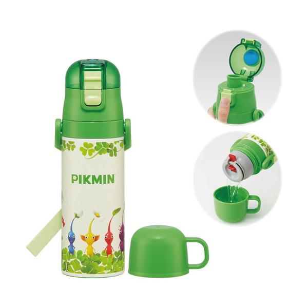 ピクミン 水筒 2WAYステンレス水筒 コップ付き 430ml〜470ml SKDC4