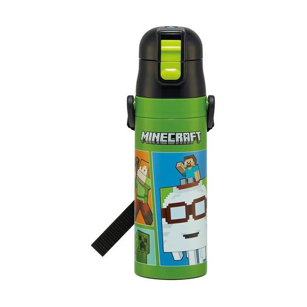 マインクラフト Minecraft 26 水筒 ロック付きワンプッシュダイレクトステンレスボトル 470ml SDC4