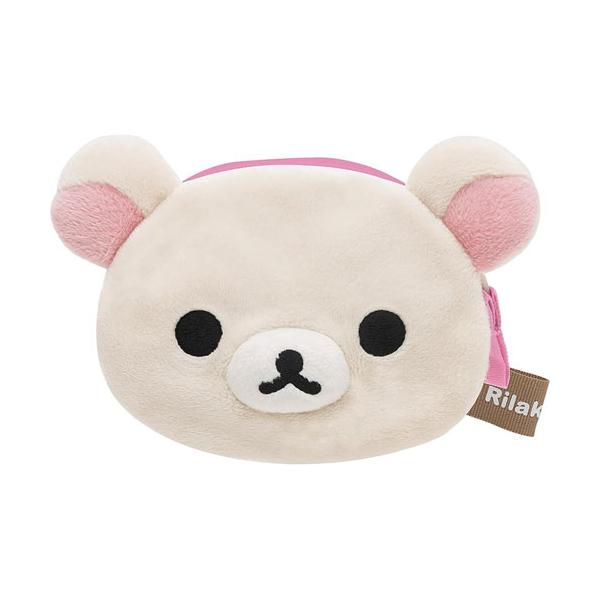 リラックマ ぬいぐるみ生地 顔型コインケース コリラックマ CK69302