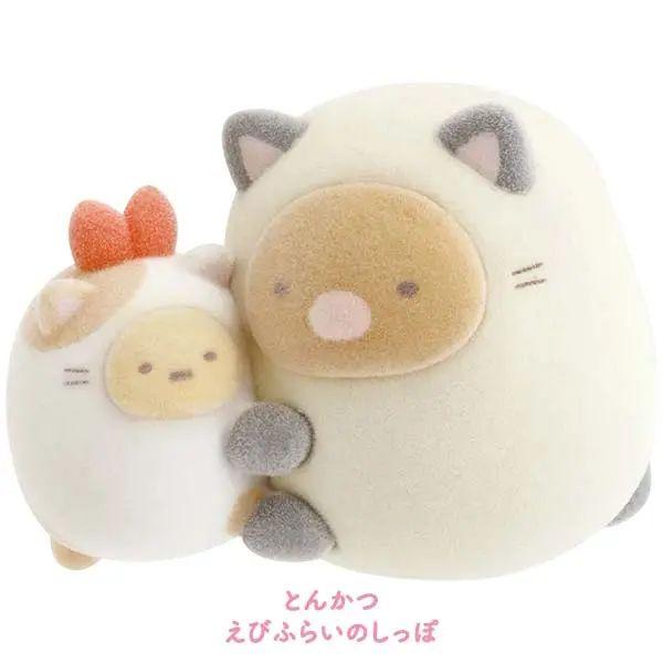 すみっコぐらし　富士見ららぽーと限定 ねこ　とんかつ　タグ付き すみっコぐらし プチすみっコねこぐらしマスコット とんかつ&えびふら