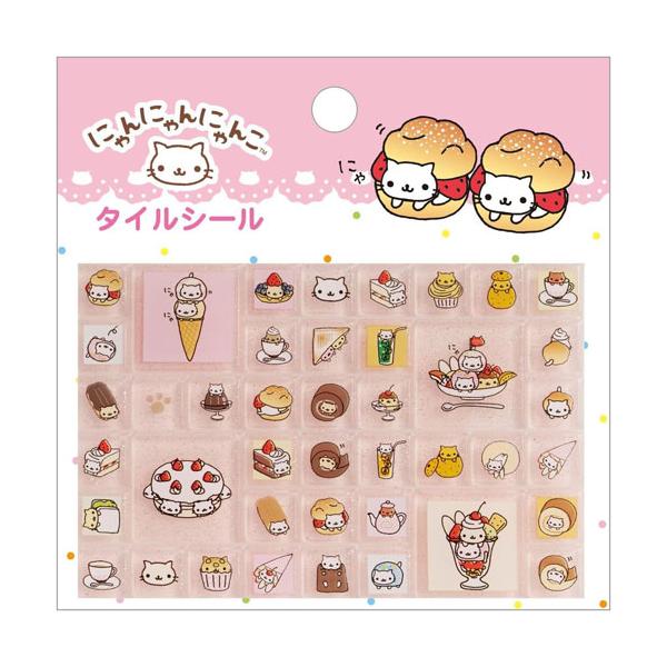 にゃんにゃんにゃんこ　ウィンターシール　2002年 サンエックスユニバース タイルシールにゃんにゃんにゃんこ SE72701