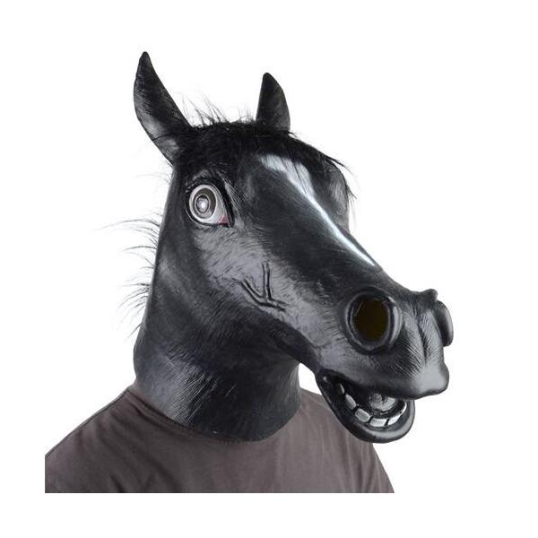 黒い馬の頭部マスク 馬の被り物 アニマルマスク ダークホース 2 4983432534564 : ユウセイ