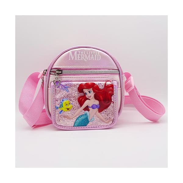ディズニープリンセス アリエル おにぎりショルダーバッグ (フランダー目合わせ) 【ピンク ショルダーポーチ 肩掛けバッグ キッズ リトルマーメイド】アリエルのおにぎりショルダーバッグです!サイズは通常サイズのポーチにショルダーベルトを付け...