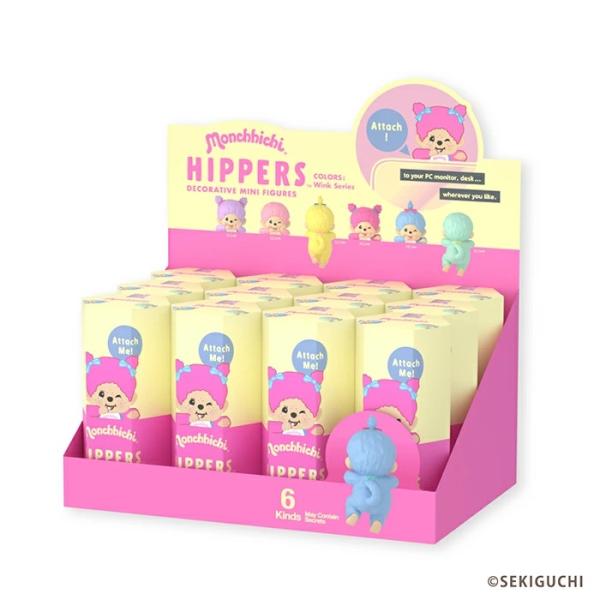 送料無料 [12個セット=1BOX] HIPPERS Monchhichi COLORS:Wink Series ヒッパーズ モンチッチ カラーズ ウインク シリーズ 1個