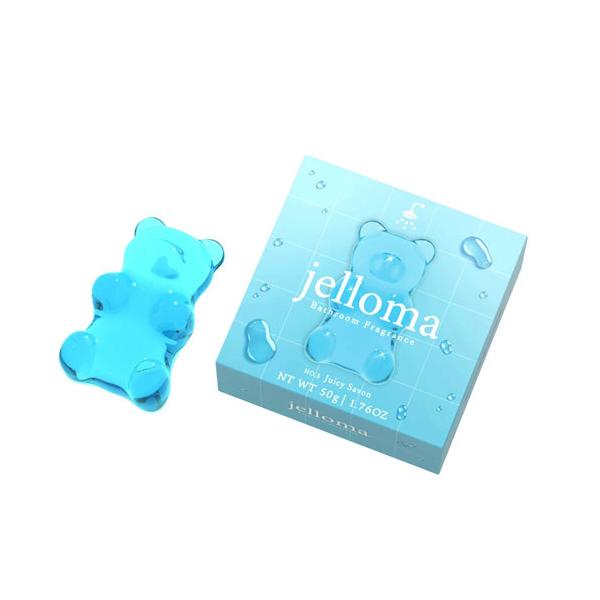 jelloma ジェロマ No.5 ジューシーサボン (バスルーム用ゼリーフレグランス 芳香剤) 【ブルー くま クマ 熊型 アロマ お風呂雑貨 プレゼント ギフト】ぷるんと弾けるゼリーにシャワーを当てると、ゆっくりと溶けながら、バスルーム...