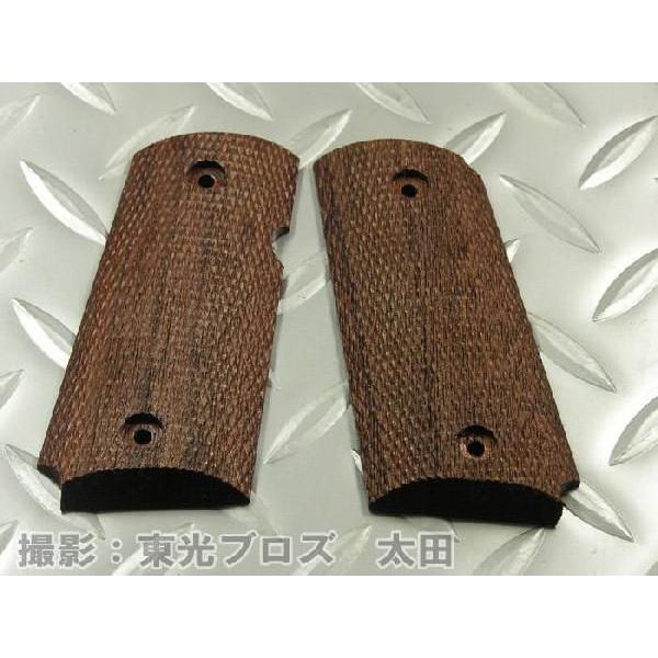 CAW 東京マルイ デトニクス用 木製グリップ フルチェッカー : ユウセイ