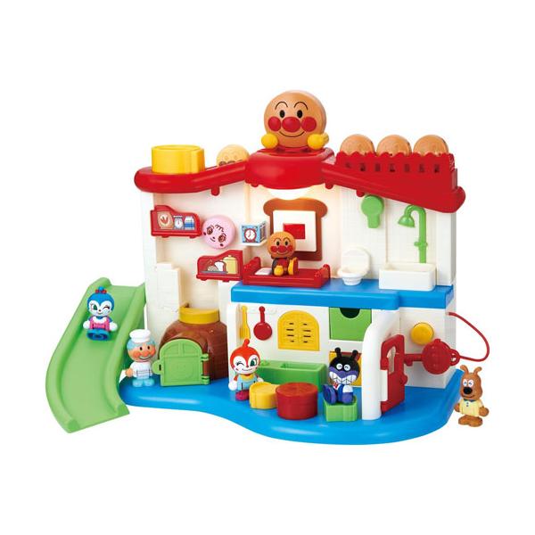 サウンドいろいろ♪ライトがピカッ！なかまたちとあそぼう！アンパンマンはじめてハウスDX (人形6体付属) 【デラックス フィギュア おうち 家 おままごと】「サウンドいろいろ♪ライトがピカッ！アンパンマンはじめてハウス」に、オリジナルデザイ...