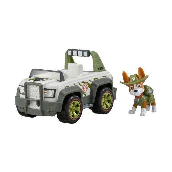 パウ・パトロール ベーシックビークル(フィギュア付き) トラッカー ジャングルクルーザー 【ミニカー パウパトロール 人形 フィギュア PAW Patrol】アニメに毎回登場し、トラブルをカッコよく解決する「フィギュアとビークル」がセットに...