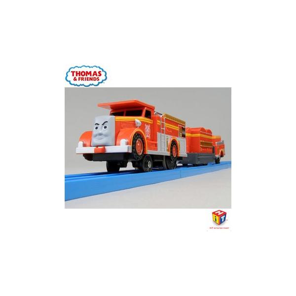 プラレール トーマスシリーズ TS-19 プラレール消防車フリン 【タカラトミー】映画「きかんしゃトーマス ディーゼル10の逆襲！」で大活躍のキャラクター「消防車フリン」が水タンク車・水タンク貨車を引いて、プラレールトーマスのTSシリーズに...