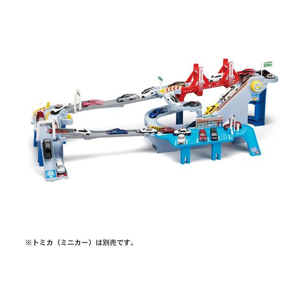 トミカワールド コースがのび〜る!2WAYにぎやか高速どうろ 【伸びる ミニカー用 高速道路 マップ 誕生日 クリスマス プレゼント ギフト 玩具 おもちゃ】かんたん変形でコースがのびる!ちぢまる!たくさんのトミカがびゅんびゅん走る高速どう...