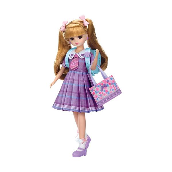 [Release date: December 27, 2025]リカちゃん ドール LD-08 わくわく1年生リカちゃん 【制服 通学 ランドセル 手さげバッグ パープル 紫色 着せ替え人形 本体 玩具】ランドセルや手さげバッグ付きのわく...