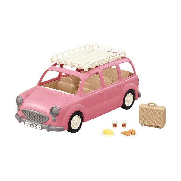 シルバニアファミリー のりもの いっぱい乗れるよ! ピクニックワゴン V-06 【自動車 くるま ワゴン車 ファミリーカー お部屋 人形 フィギュア 本体 玩具】人形を最大8にん乗せて遊べる、キャリア付きの車です。バックドアと座席を取り外す...