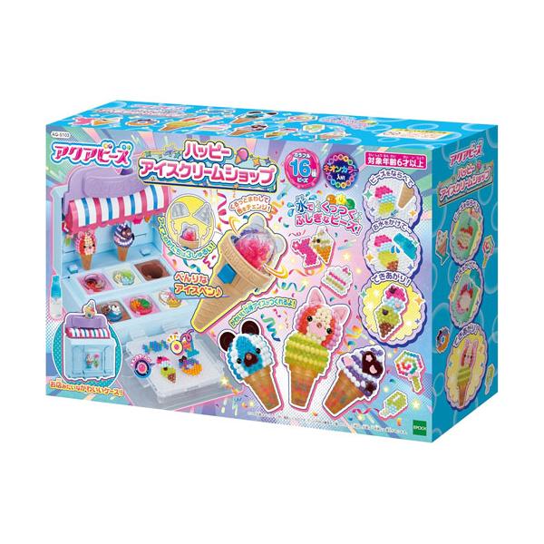 [Release date: July 12, 2025]アクアビーズ ハッピーアイスクリームショップ AQ-S103 【オールインワン フルセット お店屋さん 収納ケースビーズ手芸 ビーズアート 工作 玩具】「アクアビーズ」は水でくっつく...