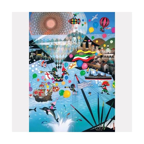 送料無料 ジグソーパズル 500ピース 藤城清治 ジェノバの海 500-286