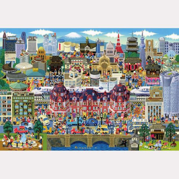 送料無料 ジグソーパズル 1000マイクロピース 田中直樹 東京名所大集合！ M81-636 4977524816362