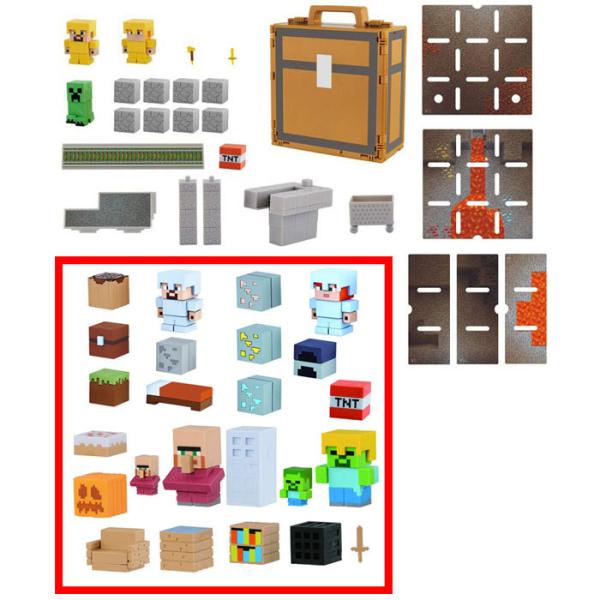 美品！マイクラ　ミニフィギュア64個コレクティングケース2個マイケシDXチェスト 美品！マイクラミニフィギュア64個コレクティングケース2個