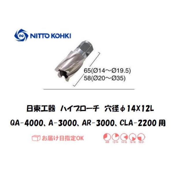 日東工器 NITTO KOHKI ハイブローチ 穴径14mm用 16214 QA-4000 A-3000
