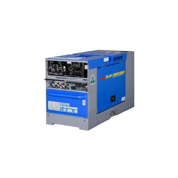 デンヨー DLW-300LSW2 2人用 超低騒音 ディーゼルエンジン溶接機 30〜280A/150A 直流溶接 交流発電付 スリムボディ 現場用 業務用