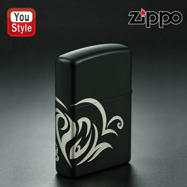 在庫一掃 赤字セール ジッポー ZIPPO ライター TATTO IN THE DARK NIGHT タトゥーインザダークナイト Heart C HT-BKMメール便可 3面連続加工 高級感 就職 喫煙具