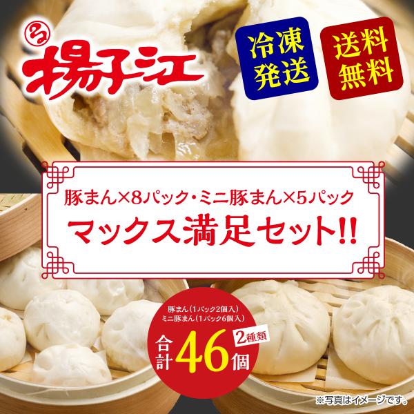 揚子江 豚まんマックス満足セット ぶたまん 16個 ミニ豚まん 30個 にくまん 中華まん 中華まんじゅう 中華饅頭 点心 冷凍 ギフト 北九州 お土産 フジボー 爆買