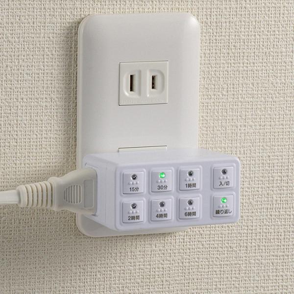 【特徴】●設定した時間になると、自動で電源が切れます。●使用する電気器具を本製品のコンセントに差して使用します。●ボタンを選んで押すだけの簡単タイマー設定（設定プログラム6個）。●繰り返しボタンを押すと、24時間後にプログラムが繰り返し稼働...