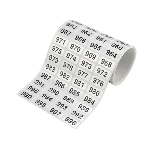 「商品情報」「主な仕様」〈 001-999 〉連番の防水シール、ロールタイプです。こちらの連番ステッカーは、PVC製。PVCは「塩化ビニール樹脂」の略称で、薬品に対しての耐性が強く、アルカリや酸にも強い。耐水性も高く、電気を通しにくい。難燃...