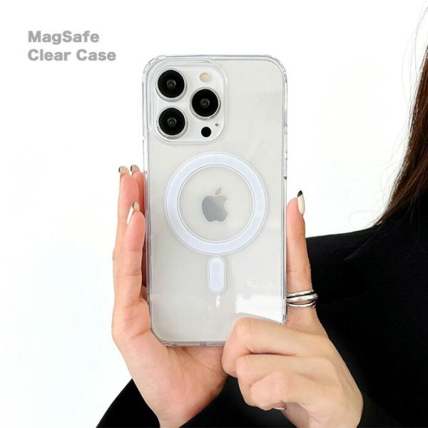 iPhone15 iPhone15Plus MagSafe対応 クリアケース マグセーフ 透明 iPhone15ProMax 背面保護 軽量 薄型 ストラップホール 耐衝撃 iPhone15 Pro
