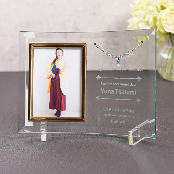 名入れプレゼント ギフト 記念品 結婚祝 誕生日祝 退職祝 還暦祝 出産祝 社内表彰 ガラスフォトフレーム DFJ-3