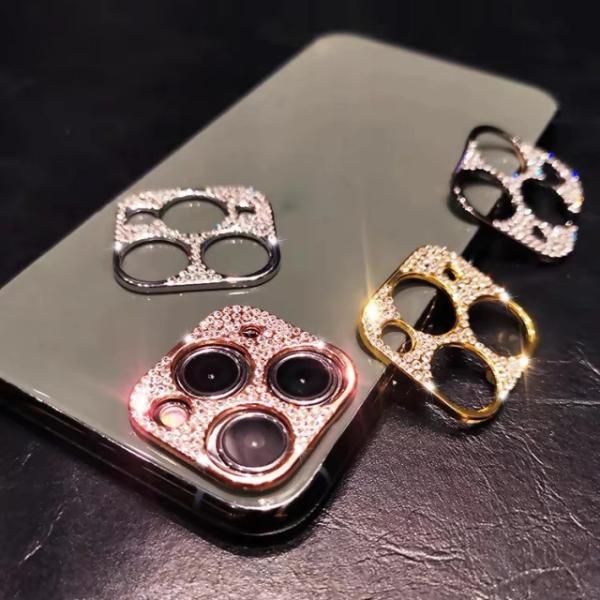 iPhone　ラインストーン付き　レンズカバー　カメラカバー　保護カバー　キラキラ　おしゃれ かわいい 高級感
