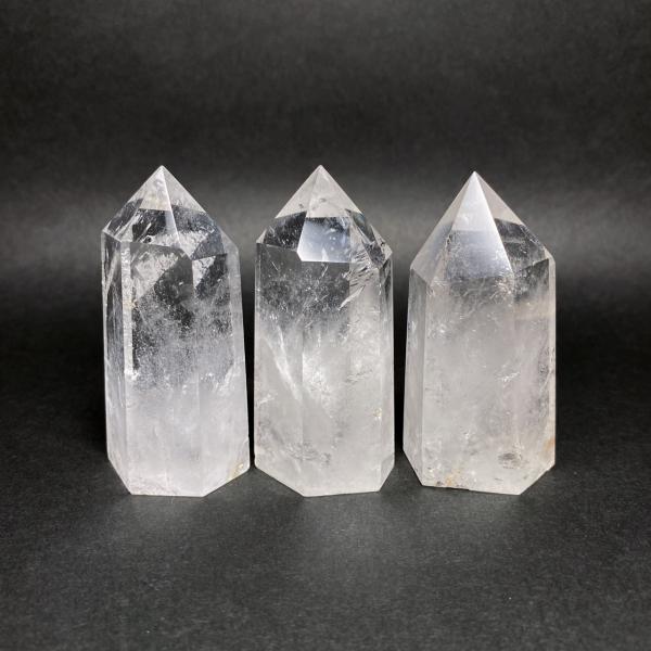 水晶六角柱 水晶ポイント 特価3本セット