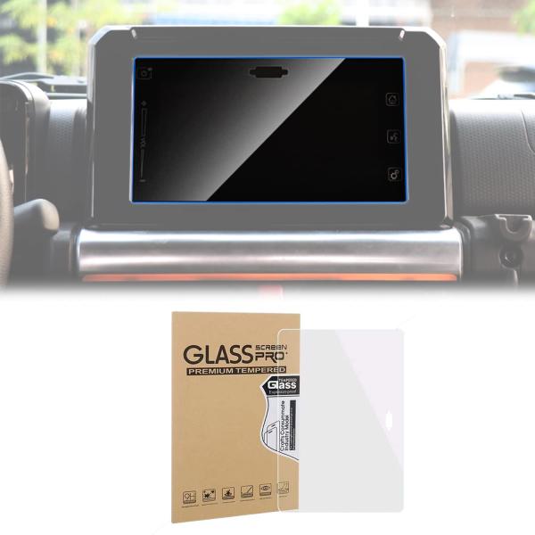新型スズキジムニー ガラスフィルム JB64 ジムニーシエラJB74 液晶保護フィルム 強化ガラス 硬度9H 内装パーツ アクセサリー カスタム専用設計 (防爆