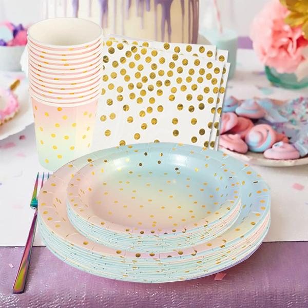使い捨て紙皿 パーティー用使い捨て 使い捨て食器セット20人分 105 Pcs