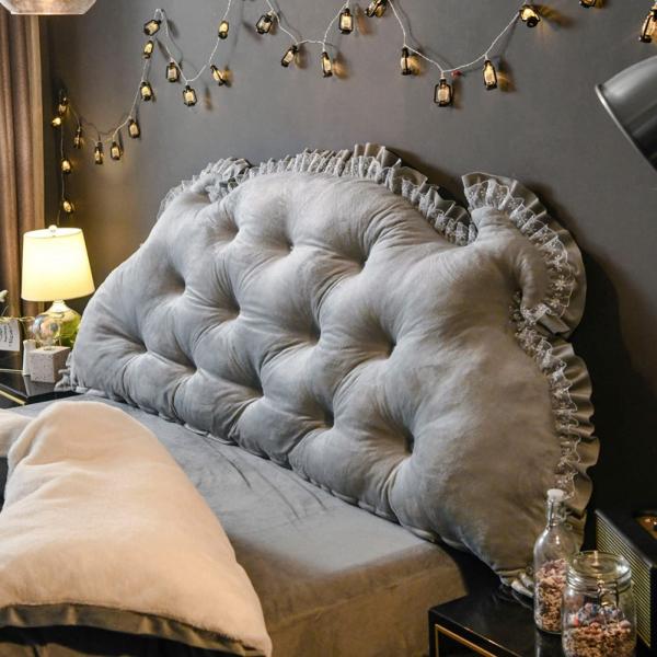 【高品質素材】この大きなヘッドボードクッションカバーは、綿のリネンでできており、高品質のパールコットンが詰められています。くさび形のクッションは、テレビを読んだり見たりするときに快適な背中と首のサポートを提供します。【実用】クッションは非常...