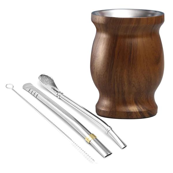 マテ茶器（マテ茶カップ）ボンビーリャ付き Amazon｜マテ茶カップ ステンレス製 アルゼンチン230ml