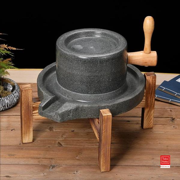 ヴィンテージ　希少品質　御影石　挽き臼　庭石　上下セット 石臼 （いしうす） ひき臼 （ひきうす）御影石 20型 みかげ石 送料無料