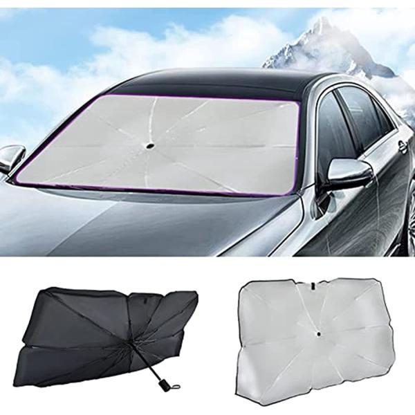 マツダ アテンザワゴンGJ系2015年 車の日傘 99％UVカッ 車 フロント 車用サンシェード 車用サンバイザー 遮光遮熱 取付簡単 チタン断熱素材採車内の傷