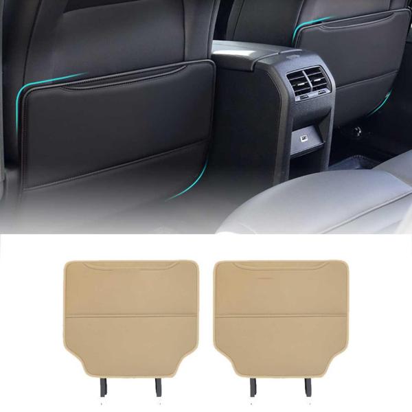 マツダ 専用 車用キックガード マツダ CX-60 KH系 2022年9月~?行 に適用 キックガード シート バック マット キックガード レザー 後部座席シートバックプロテ