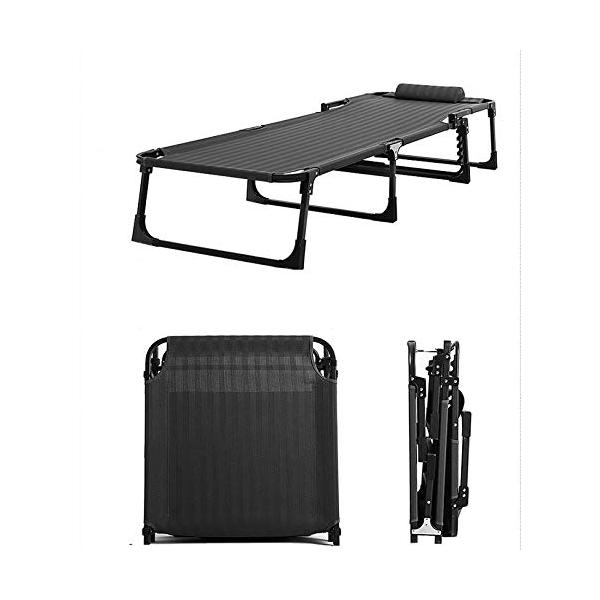 折りたたみ式ベッド アウトドアベッド フォールディングコット枕付き