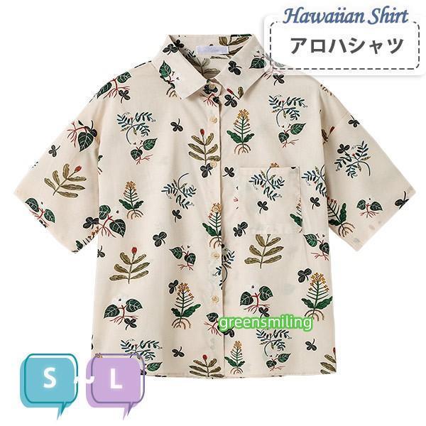 ラルフローレン リネン100% シャツ ボタニカル ブラウス 総柄 花柄 アロハ アロハシャツ レディース シャツ トップス 小花柄 ボタニカル柄