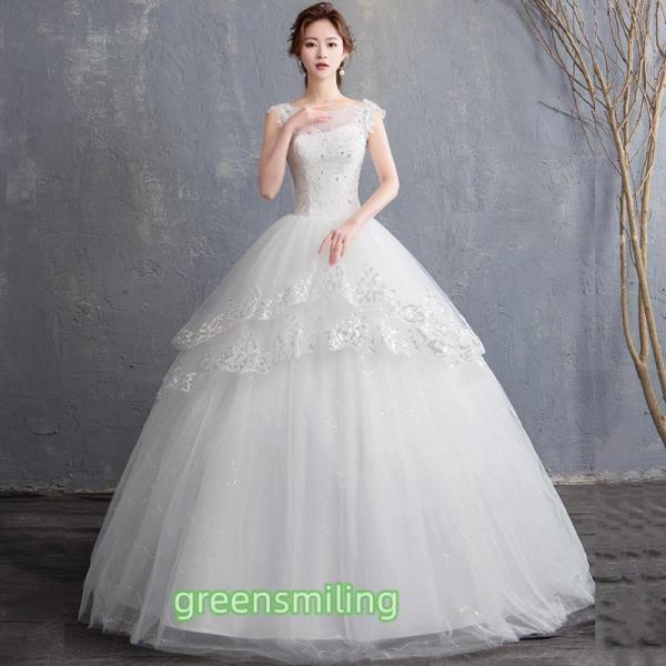【値下げしました】ウェディングドレス 白 ウェディングドレス 二次会 結婚式 披露宴 ブライダル ロングドレス 袖