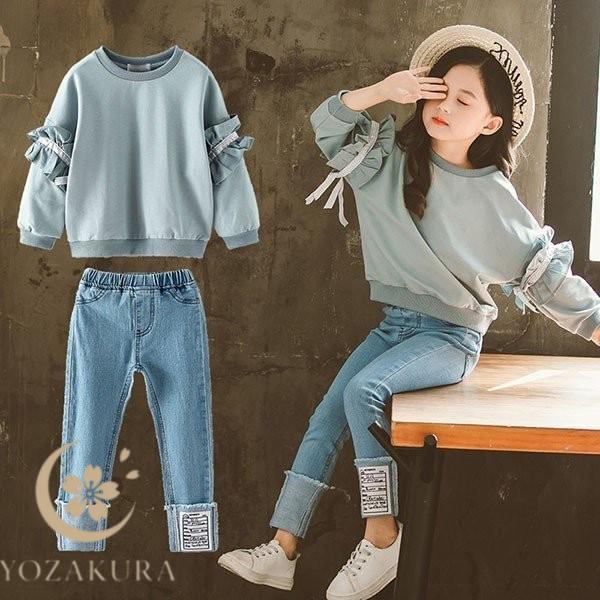 子供服 セットアップ 女の子 長袖 春秋 秋着 上下セット 韓国子供服
