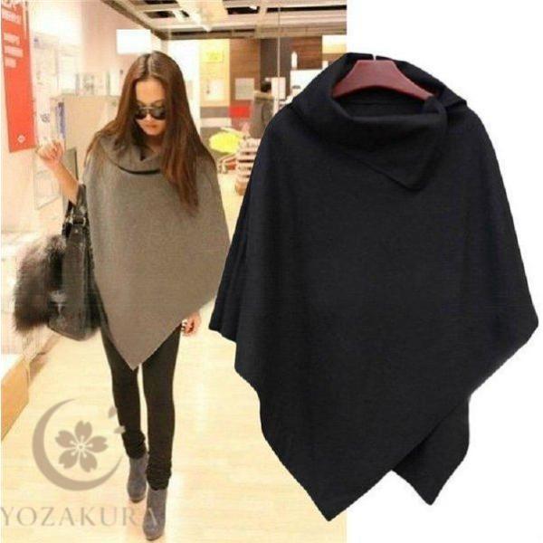 マント レディース ケープ 不規則 ゆったり ポンチョ ポンチョコート
