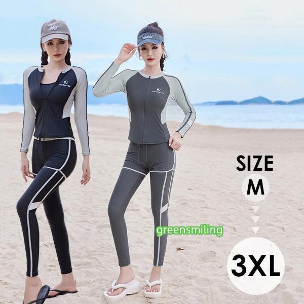 フィットネス水着 レディース セパレート タンキニ ラッシュガード