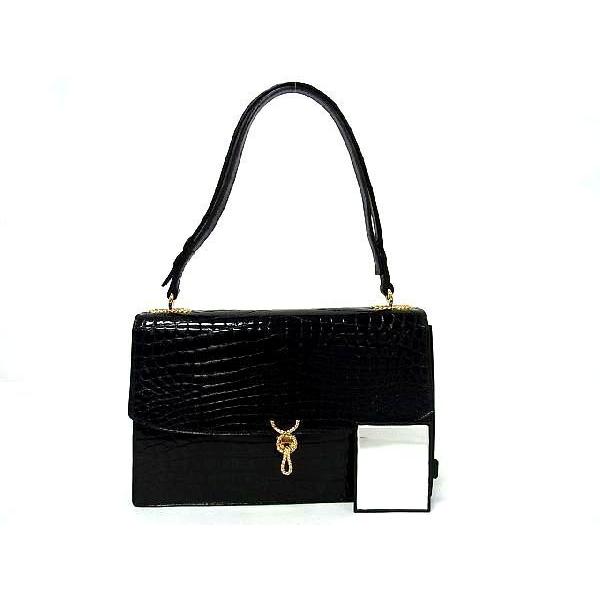 MORABITO モラビト プリンセス クロコダイル ハンドバッグ ブラック