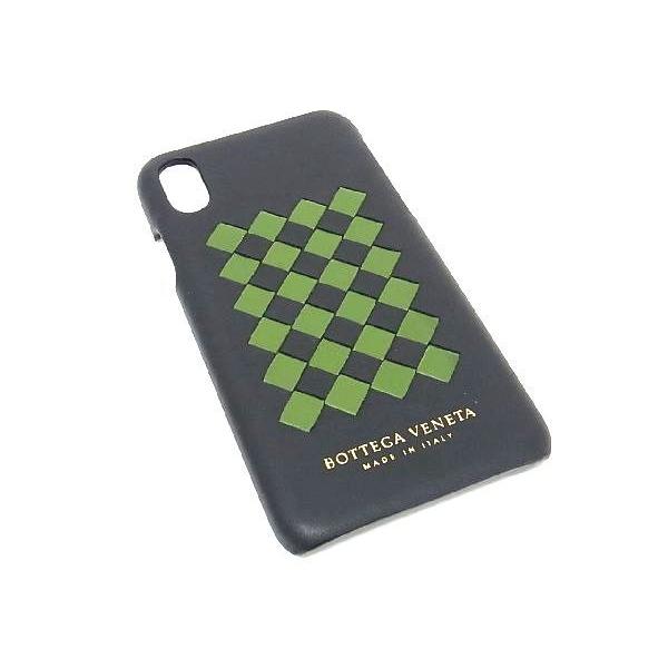 ■極美品■ BOTTEGA VENETA ボッテガヴェネタ イントレチャート レザー iPhoneX/XS対応 アイフォンケース スマホケース ブラック系 AP8841 BOTTEGA VENETA（ボッテガ・ヴェネタ） □極美品□ イントレチャート