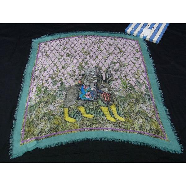 グッチ × ヒグチユウコ　2020AW　大判スカーフ　レーヨン × シルク GUCCI - GUCCI グッチ ヒグチユウコ シルク ネックボウ 日本限定