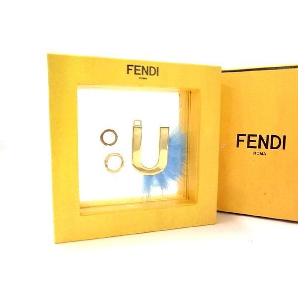 【極美品】フェンディ エイビークリック Y ペンダントップ イニシャル チャーム FENDI □極美品□ フェンディ ABCLICK エイビークリック U