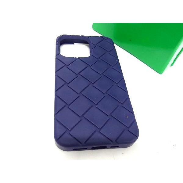 BOTTEGA VENETA / iPhone13Pro ケース ラバー Bottega Veneta - Deep Blue Stamped Rubber iPhone 13 Pro Case