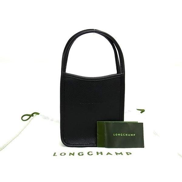 ■新品■未使用■ LONGCHAMP ロンシャン ルフローネXS レザー ハンドバッグ ミニバッグ レディース ブラック系 AS6047 LONGCHAMP（ロンシャン） □新品□未使用□ ルフローネXS レザー