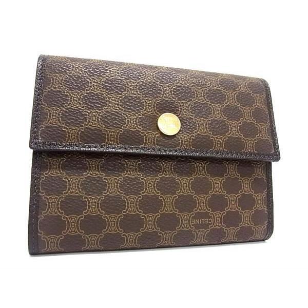 CELINE □新品同様□ セリーヌ マカダム柄 PVC 三つ折り 財布 